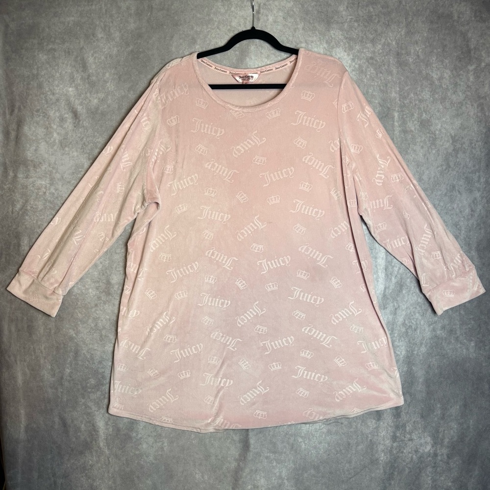 Juicy Couture Pink Fleece Sleep Shirt Size 2X